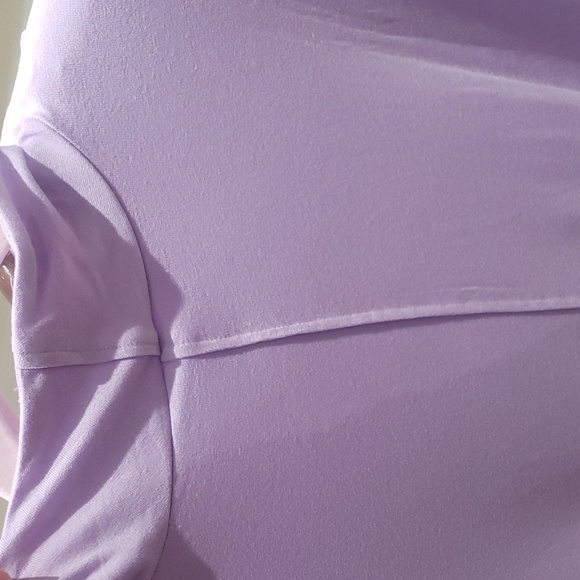 Nwot G by Guliana mock neck ecoluxe knit long sleeve tee 1X lilac - Picture 4 of 8